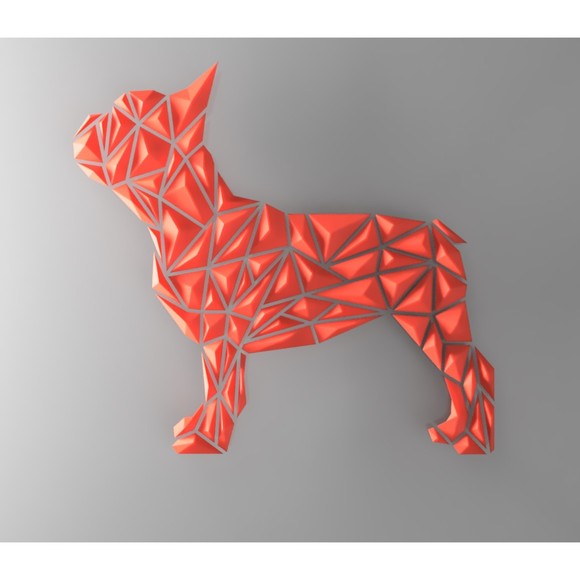 DGEmily Geometric French Bull Dog Wall Art | Large-Scale | Custom Sizes!! - Picture 2 of 6